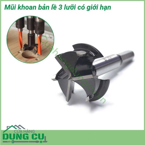 Mũi khoan bản lề 3 lưỡi có giới hạn