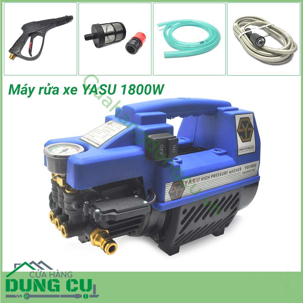 Máy rửa xe Yasu 1800W công nghệ NHẬT BẢN