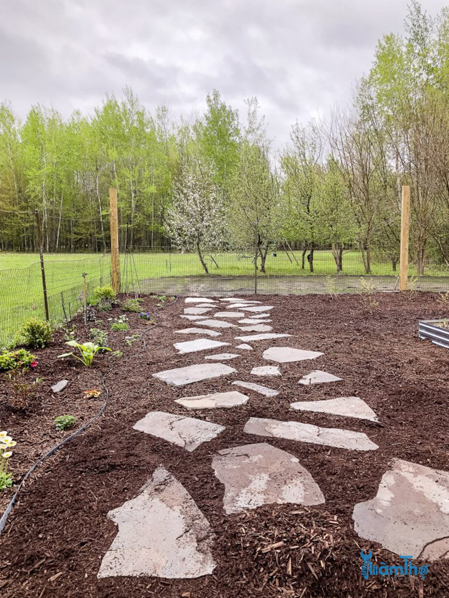 Cách tự thiết kế lối đi bằng con đường lát đá trong vườn