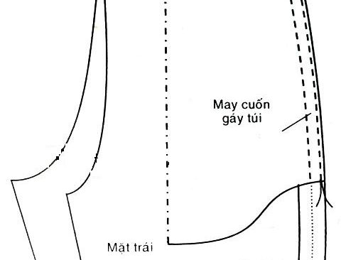 Hướng dẫn may túi dọc kiểu 2