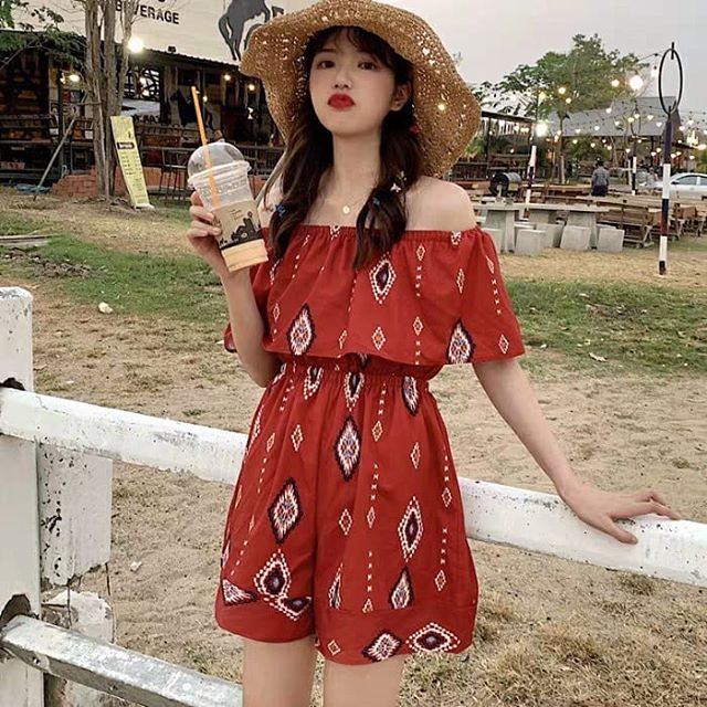 Công thức cắt may bộ jumpsuit trễ vai