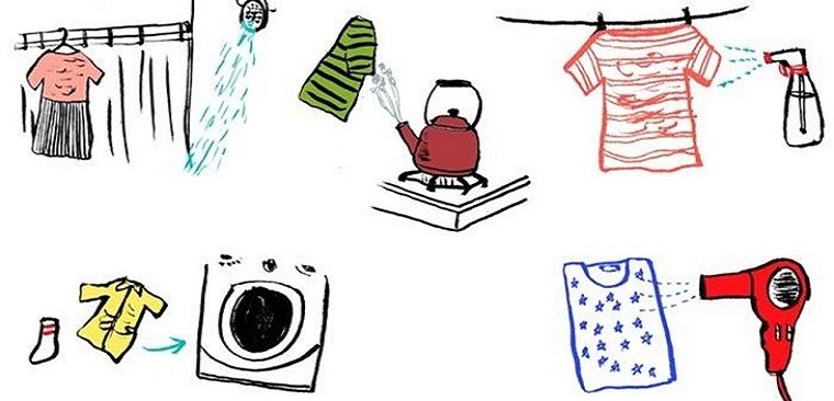 Mẹo làm phẳng quần áo không cần bàn là
